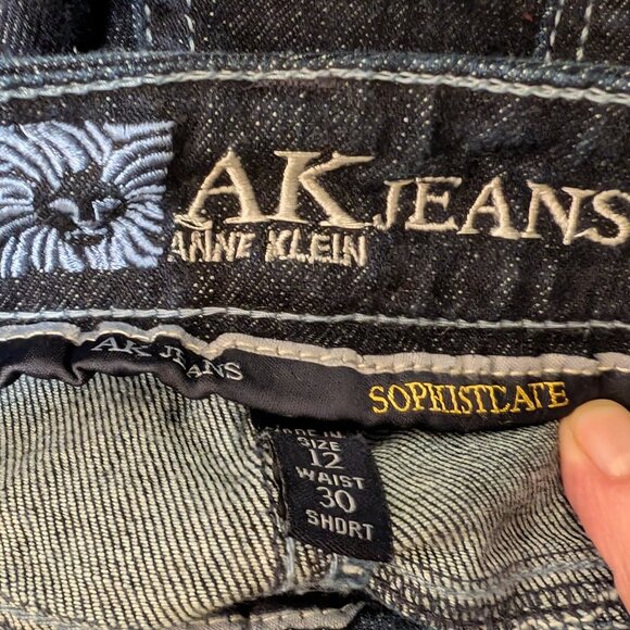 AK Jeans Anne Klein Sophisticate Size 12 Waist 30 Short - Picture 11 of 16